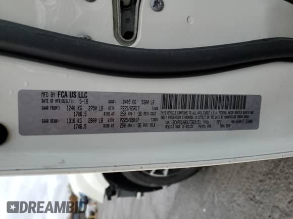 2018 Dodge Journey SE with VIN 3C4PDCAB3JT383151, listed as a Copart auction lot 82650255 with 118,936 mi miles and Salvage title. Bid and sale history available at DreamBid. Image 13.