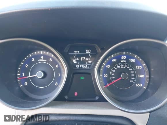 2014 Hyundai Elantra SE with VIN 5NPDH4AE2EH539435, listed as a IAAI auction lot 43507355 with 107,463 mi miles and . Bid and sale history available at DreamBid. Image 7.