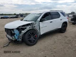 2019 Chevrolet Traverse Premier z VIN 1GNEVKKW0KJ206752, wystawiony jako Copart lot #70911545 z przebiegiem 100 552 mil mil oraz Szkoda całkowita • Salvage title. Historia ofert i sprzedaży dostępna na DreamBid. Obrazek 1.