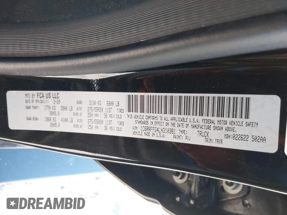 ✅ 2020 Ram 1500 Big Horn • VIN: 1C6RRFFG4LN310381 • Lot: 43404417. Wystawiony na IAAI z przebiegiem 86 162 mil. Bezpłatny archiwum sprzedaży aukcyjnych z USA i szczegółowy raport historii pojazdu na DreamBid. Zdjęcie 9.