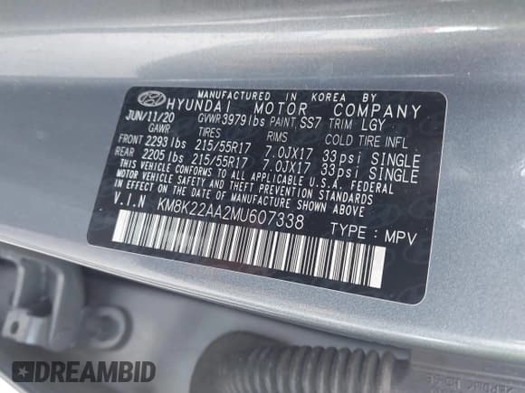 ✅ 2021 Hyundai Kona SEL • VIN: KM8K22AA2MU607338 • Лот: 43650811. Опубликован ранее на IAAI с пробегом 49 081 миль. Бесплатный доступ к архиву аукционных продаж из США и подробный отчёт об истории автомобиля на DreamBid. Изображение 9.