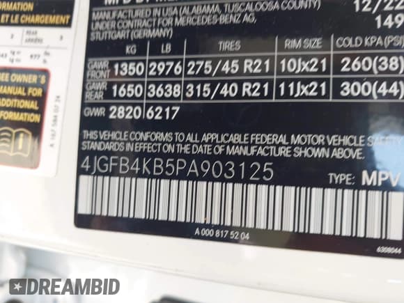 ✅ 2023 Mercedes-Benz GLE 350 • VIN: 4JGFB4KB5PA903125 • Lot: 42830244. Wystawiony na IAAI z przebiegiem 21 010 mil. Bezpłatny archiwum sprzedaży aukcyjnych z USA i szczegółowy raport historii pojazdu na DreamBid. Zdjęcie 9.