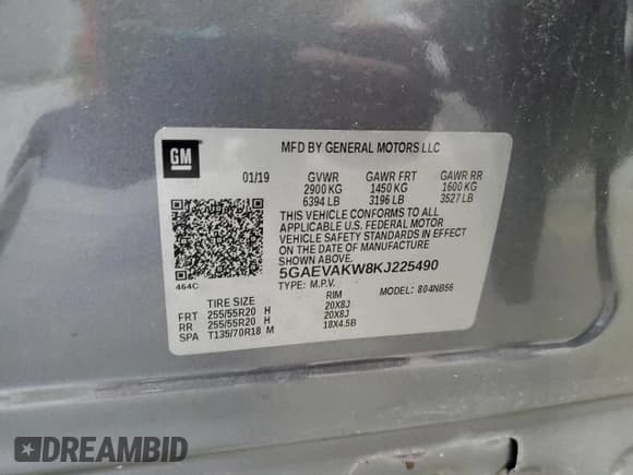 ✅ 2019 Buick Enclave Essence • VIN: 5GAEVAKW8KJ225490 • Lot: 91514945. Wystawiony na Copart z przebiegiem 62 104 mil. Bezpłatny archiwum sprzedaży aukcyjnych z USA i szczegółowy raport historii pojazdu na DreamBid. Zdjęcie 14.