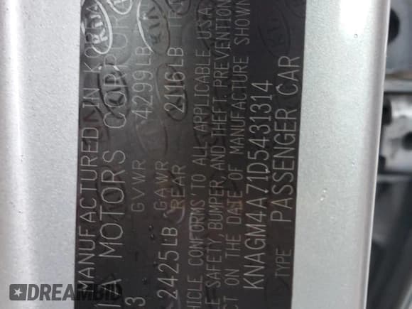 ✅ 2013 Kia Optima LX • VIN: KNAGM4A71D5431314 • Lot: 91175855. Wystawiony na Copart z przebiegiem 97 122 mil. Bezpłatny archiwum sprzedaży aukcyjnych z USA i szczegółowy raport historii pojazdu na DreamBid. Zdjęcie 12.