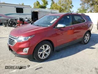 2020 Chevrolet Equinox Premier с VIN 3GNAXNEV1LS510489, выставлен на аукционе Copart как лот 71684135 с пробегом 43 622 миль миль и Списание • Salvage title. История ставок и продаж доступна на DreamBid. Изображение 1.