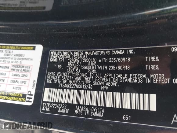 ✅ 2022 Lexus NX 350 • VIN: 2T2AGCEZ7NC013748 • Lot: 42131913. Wystawiony na IAAI z przebiegiem Nie podano. Bezpłatny archiwum sprzedaży aukcyjnych z USA i szczegółowy raport historii pojazdu na DreamBid. Zdjęcie 9.