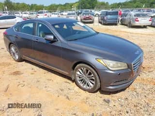 2015 Hyundai Genesis 3.8L z VIN KMHGN4JE8FU075379, wystawiony jako IAAI lot #43015597 z przebiegiem 151 382 mil mil oraz . Historia ofert i sprzedaży dostępna na DreamBid. Obrazek 1.