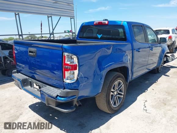 2021 Chevrolet Colorado 2WD Work Truck with VIN 1GCGSBEA0M1122153, listed as a IAAI auction lot 42965804 with 86,675 mi miles and . Bid and sale history available at DreamBid. Image 4.