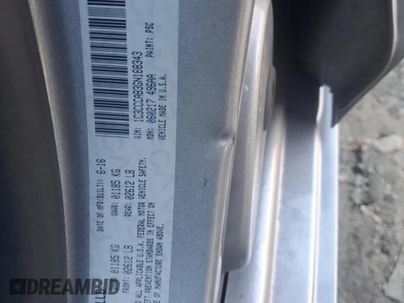 ✅ 2016 Chrysler 200 Limited • VIN: 1C3CCCAB3GN188343 • Lot: 91175815. Listed on Copart with 116,844 mi. Free auction sales archive from the USA and detailed vehicle history report at DreamBid. Image 12.