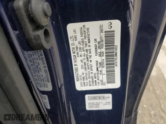 ✅ 2021 Infiniti Q60 Luxe • VIN: JN1EV7KL8MM470625 • Lot: 79534314. Listed on Copart with 23,357 mi. Free auction sales archive from the USA and detailed vehicle history report at DreamBid. Image 14.