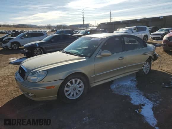 2003 Hyundai Sonata GLS z VIN KMHWF35H33A874765, wystawiony jako Copart lot #43804495 z przebiegiem 168 242 mil mil oraz Szkoda całkowita • Salvage title. Historia ofert i sprzedaży dostępna na DreamBid. Obrazek 1.