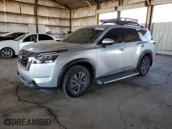 ✅ 2023 Nissan Pathfinder SV • VIN: 5N1DR3BA8PC258981 • Lot: 80084975. Listed on Copart with 29,836 mi. Free auction sales archive from the USA and detailed vehicle history report at DreamBid. Image 1.
