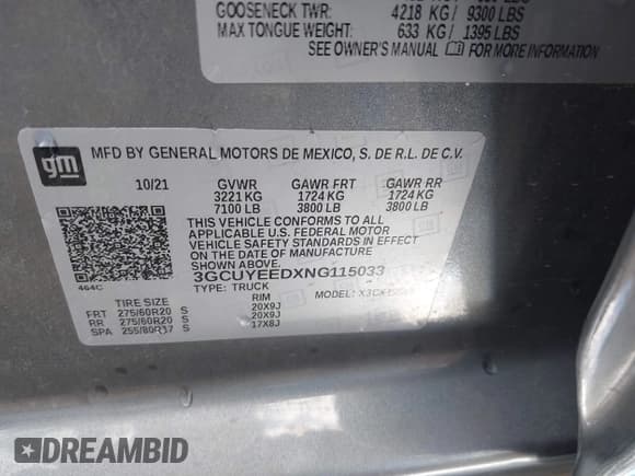 ✅ 2022 Chevrolet Silverado 1500 RST • VIN: 3GCUYEEDXNG115033 • Лот: 42203517. Опубликован ранее на IAAI с пробегом 40 269 миль. Бесплатный доступ к архиву аукционных продаж из США и подробный отчёт об истории автомобиля на DreamBid. Изображение 9.