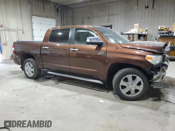 ✅ 2017 Toyota Tundra 1794 Edition • VIN: 5TFAY5F11HX652297 • Lot: 84782505. Listed on Copart with 156,873 mi. Free auction sales archive from the USA and detailed vehicle history report at DreamBid. Image 4.