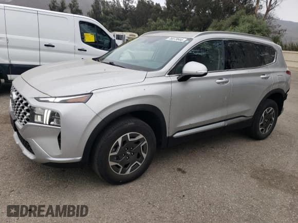 ✅ 2021 Hyundai Santa Fe Blue • VIN: KM8S2DA1XMU006125 • Lot: 76073644. Listed on Copart with 30,357 mi. Free auction sales archive from the USA and detailed vehicle history report at DreamBid. Image 1.