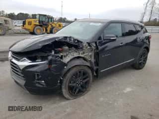 2020 Chevrolet Blazer Premier with VIN 3GNKBFRS7LS611254, listed as a Copart auction lot 44206524 with 41,485 mi miles and . Bid and sale history available at DreamBid. Image 1.