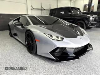 ✅ 2015 Lamborghini Huracan • VIN: ZHWUC1ZF0FLA01267 • Lot: 91135135. Listed on Copart with 28,697 mi. Free auction sales archive from the USA and detailed vehicle history report at DreamBid. Image 1.