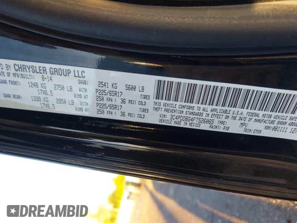 ✅ 2015 Dodge Journey SXT • VIN: 3C4PDDBG4FT526065 • Lot: 43489662. Wystawiony na IAAI z przebiegiem 186 564 mil. Bezpłatny archiwum sprzedaży aukcyjnych z USA i szczegółowy raport historii pojazdu na DreamBid. Zdjęcie 9.