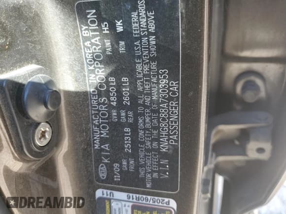 ✅ 2010 Kia Rondo LX • VIN: KNAHG8C88A7303953 • Lot: 74342734. Wystawiony na Copart z przebiegiem 175 679 mil. Bezpłatny archiwum sprzedaży aukcyjnych z USA i szczegółowy raport historii pojazdu na DreamBid. Zdjęcie 15.