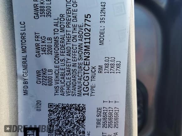 ✅ 2021 Chevrolet Colorado 4WD LT • VIN: 1GCGTCEN3M1102775 • Лот: 86817825. Опубликован ранее на Copart с пробегом 46 176 миль. Бесплатный доступ к архиву аукционных продаж из США и подробный отчёт об истории автомобиля на DreamBid. Изображение 12.