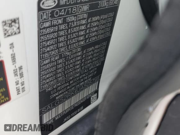 ✅ 2018 Land Rover Range Rover HSE • VIN: SALGS2RK6JA505795 • Лот: 65887004. Опубликован ранее на Copart с пробегом 24 926 миль. Бесплатный доступ к архиву аукционных продаж из США и подробный отчёт об истории автомобиля на DreamBid. Изображение 15.