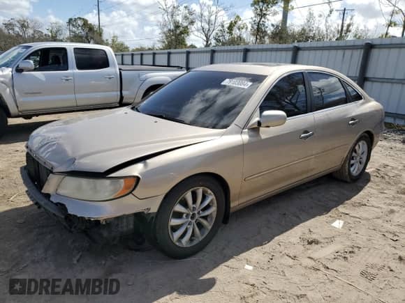 2006 Hyundai Azera SE with VIN KMHFC46F96A131463, listed as a Copart auction lot 44050615 with Not provided miles and Non repairable. Bid and sale history available at DreamBid. Image 1.