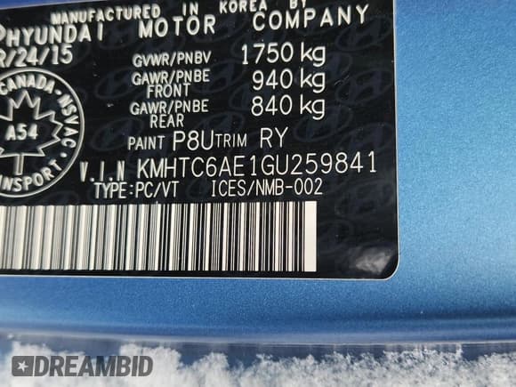 ✅ 2016 Hyundai Veloster Turbo Rally Edition • VIN: KMHTC6AE1GU259841 • Lot: 77557194. Wystawiony na Copart z przebiegiem 100 519 mil. Bezpłatny archiwum sprzedaży aukcyjnych z USA i szczegółowy raport historii pojazdu na DreamBid. Zdjęcie 8.
