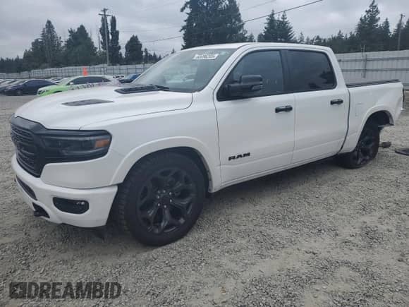 2024 Ram 1500 Limited with VIN 1C6SRFHT2RN122155, listed as a Copart auction lot 60696205 with 8,071 mi miles and Salvage title. Bid and sale history available at DreamBid. Image 1.