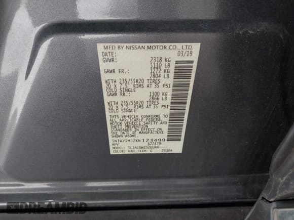 ✅ 2019 Nissan Murano S • VIN: 5N1AZ2MJ2KN123499 • Лот: 41915232. Опубликован ранее на IAAI с пробегом 55 772 миль. Бесплатный доступ к архиву аукционных продаж из США и подробный отчёт об истории автомобиля на DreamBid. Изображение 9.