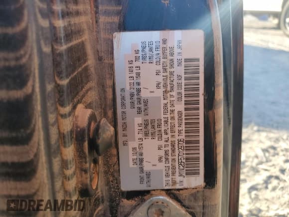 ✅ 2007 Mazda MX-5 Miata Grand Touring • VIN: JM1NC26F570129706 • Lot: 75878774. Listed on Copart with Not provided. Free auction sales archive from the USA and detailed vehicle history report at DreamBid. Image 12.