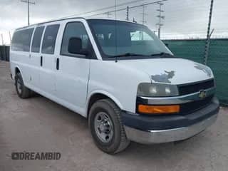 2011 Chevrolet Express Passenger 1LT with VIN 1GAZG1FG5B1149331, listed as a IAAI auction lot 42550417 with 132,390 mi miles and . Bid and sale history available at DreamBid. Image 1.