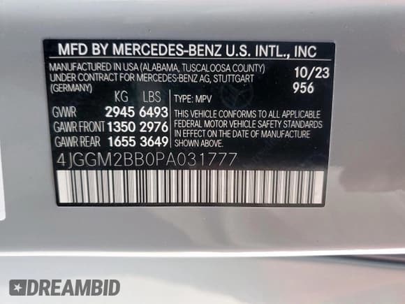 ✅ 2023 Mercedes-Benz EQE 350+ • VIN: 4JGGM2BB0PA031777 • Lot: 60675025. Wystawiony na Copart z przebiegiem 25 135 mil. Bezpłatny archiwum sprzedaży aukcyjnych z USA i szczegółowy raport historii pojazdu na DreamBid. Zdjęcie 12.