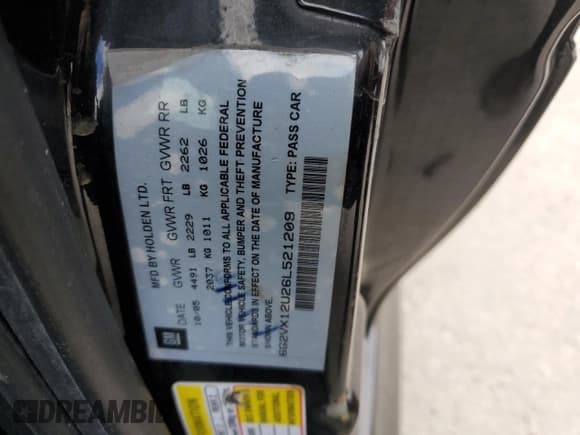 ✅ 2006 Pontiac GTO • VIN: 6G2VX12U26L521209 • Lot: 81802224. Listed on Copart with 108,472 mi. Free auction sales archive from the USA and detailed vehicle history report at DreamBid. Image 13.