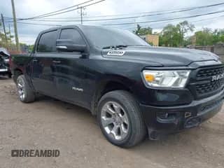 2022 Ram 1500 Big Horn with VIN 1C6RRFFG2NN423975, listed as a IAAI auction lot 42307356 with 32,449 mi miles and . Bid and sale history available at DreamBid. Image 1.