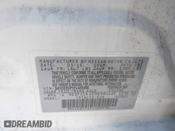 ✅ 2015 Nissan Note S • VIN: 3N1CE2CP1FL422490 • Lot: 43305141. Wystawiony na IAAI z przebiegiem 142 944 mil. Bezpłatny archiwum sprzedaży aukcyjnych z USA i szczegółowy raport historii pojazdu na DreamBid. Zdjęcie 9.