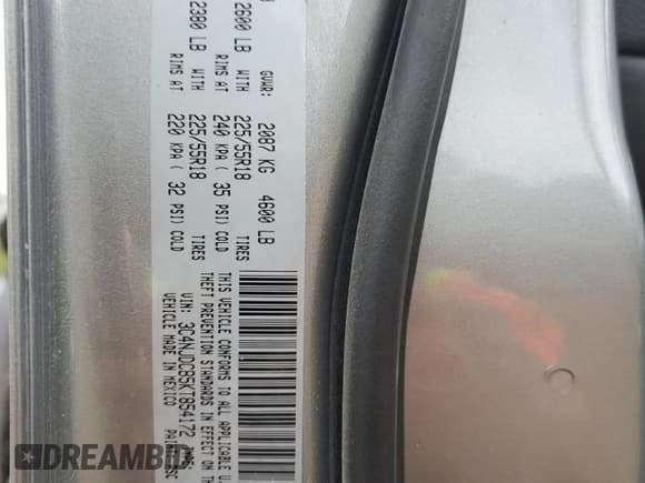 ✅ 2019 Jeep Compass Limited • VIN: 3C4NJDCB5KT854172 • Lot: 58294125. Listed on Copart with 51,865 mi. Free auction sales archive from the USA and detailed vehicle history report at DreamBid. Image 14.