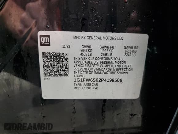 ✅ 2023 Chevrolet Bolt EV 1LT • VIN: 1G1FW6S02P4199508 • Lot: 55626495. Wystawiony na Copart z przebiegiem 48 327 mil. Bezpłatny archiwum sprzedaży aukcyjnych z USA i szczegółowy raport historii pojazdu na DreamBid. Zdjęcie 12.