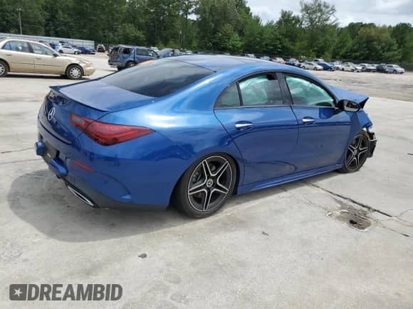 2024 Mercedes-Benz CLA 250 с VIN W1K5J4GB1RN471081, выставлен на аукционе Copart как лот 68172935 с пробегом Не указан миль и Списание • Salvage title. История ставок и продаж доступна на DreamBid. Изображение 3.