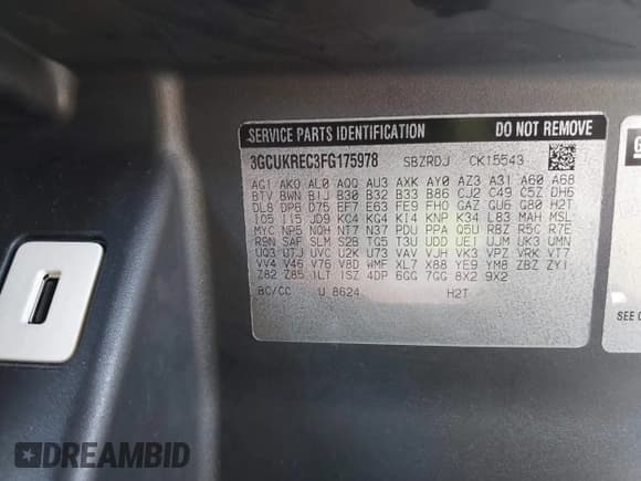 ✅ 2015 Chevrolet Silverado 1500 LT • VIN: 3GCUKREC3FG175978 • Lot: 41759515. Listed on IAAI with 171,936 mi. Free auction sales archive from the USA and detailed vehicle history report at DreamBid. Image 9.