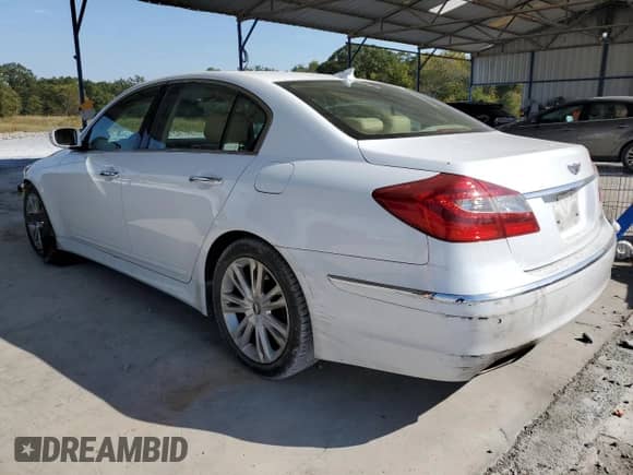 2014 Hyundai Genesis 3.8L with VIN KMHGC4DD8EU263651, listed as a Copart auction lot 87035935 with 117,273 mi miles and Salvage title. Bid and sale history available at DreamBid. Image 2.