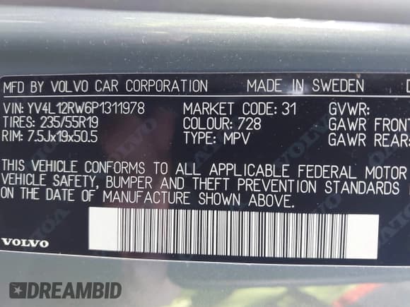 ✅ 2023 Volvo XC60 Plus Dark Theme • VIN: YV4L12RW6P1311978 • Lot: 42758402. Listed on IAAI with 22,313 mi. Free auction sales archive from the USA and detailed vehicle history report at DreamBid. Image 9.