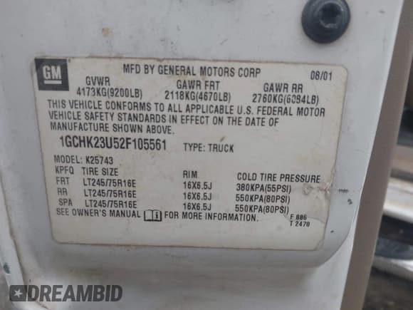 ✅ 2002 Chevrolet Silverado 2500HD LS • VIN: 1GCHK23U52F105561 • Лот: 43228697. Опубликован ранее на IAAI с пробегом 211 202 миль. Бесплатный доступ к архиву аукционных продаж из США и подробный отчёт об истории автомобиля на DreamBid. Изображение 9.