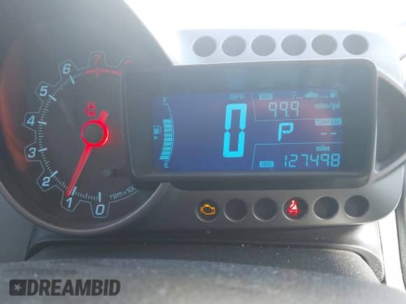 2015 Chevrolet Sonic LT with VIN 1G1JC6SH9F4100562, listed as a IAAI auction lot 43593493 with 127,498 mi miles and . Bid and sale history available at DreamBid. Image 7.