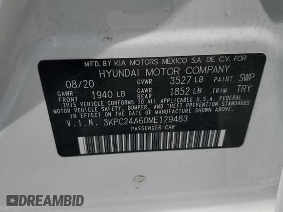 ✅ 2021 Hyundai Accent SE • VIN: 3KPC24A60ME129483 • Лот: 73006854. Опубликован ранее на Copart с пробегом 65 777 миль. Бесплатный доступ к архиву аукционных продаж из США и подробный отчёт об истории автомобиля на DreamBid. Изображение 12.