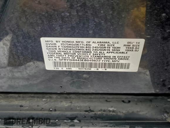 ✅ 2014 Acura MDX Technology • VIN: 5FRYD4H43EB049822 • Lot: 94656145. Listed on Copart with 164,277 mi. Free auction sales archive from the USA and detailed vehicle history report at DreamBid. Image 13.