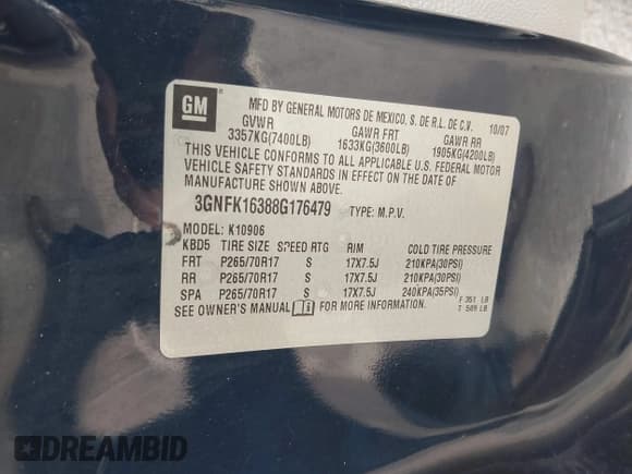 ✅ 2008 Chevrolet Suburban LTZ • VIN: 3GNFK16388G176479 • Lot: 42707009. Wystawiony na IAAI z przebiegiem 236 064 mil. Bezpłatny archiwum sprzedaży aukcyjnych z USA i szczegółowy raport historii pojazdu na DreamBid. Zdjęcie 9.