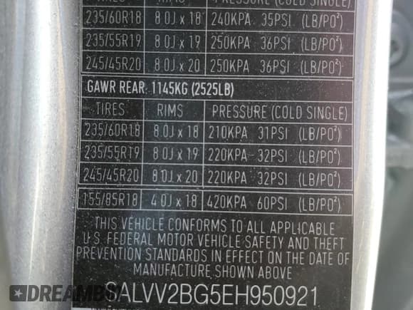 ✅ 2014 Land Rover Range Rover Evoque Prestige • VIN: SALVV2BG5EH950921 • Lot: 57574564. Wystawiony na Copart z przebiegiem 151 449 mil. Bezpłatny archiwum sprzedaży aukcyjnych z USA i szczegółowy raport historii pojazdu na DreamBid. Zdjęcie 14.