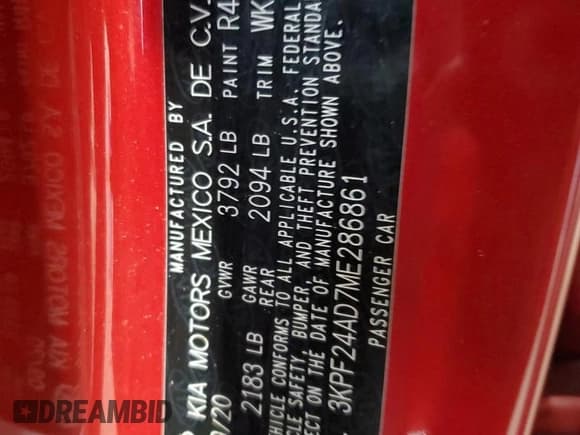 ✅ 2021 Kia Forte LXS • VIN: 3KPF24AD7ME286861 • Lot: 90662935. Wystawiony na Copart z przebiegiem 18 109 mil. Bezpłatny archiwum sprzedaży aukcyjnych z USA i szczegółowy raport historii pojazdu na DreamBid. Zdjęcie 13.