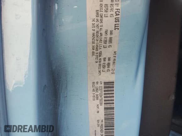 ✅ 2017 FIAT 500e • VIN: 3C3CFFGE8HT563364 • Lot: 45574865. Listed on Copart with 49,281 mi. Free auction sales archive from the USA and detailed vehicle history report at DreamBid. Image 12.