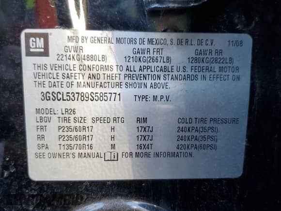 2009 Saturn VUE XR z VIN 3GSCL53789S585771, wystawiony jako Copart lot #79656574 z przebiegiem 65 375 mil mil oraz Szkoda całkowita • Salvage title. Historia ofert i sprzedaży dostępna na DreamBid. Obrazek 12.